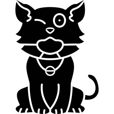 kedi ağı simgesi basit illüstrasyon