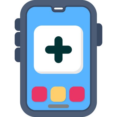 Cep telefonu simgesi, basit vektör illüstrasyonu