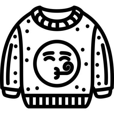 bebek kazağı ikonu. Beyaz arkaplanda izole edilmiş web tasarımı için bebek giyimi ikonu