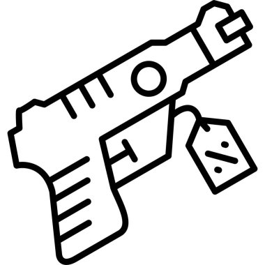 tabanca simgesi. vektör çizim