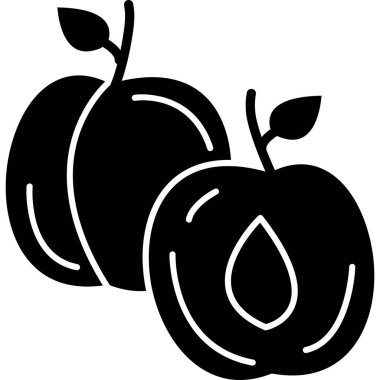 Bir meyve simgesinin vektör illüstrasyonu