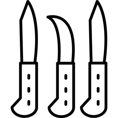 Bıçak ikonu. vektör illüstrasyonu