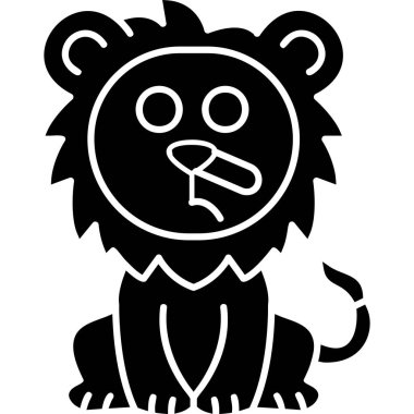 Aslan simgesi vektör illüstrasyonu