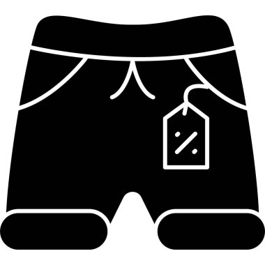 şort web simgesi basit illüstrasyon