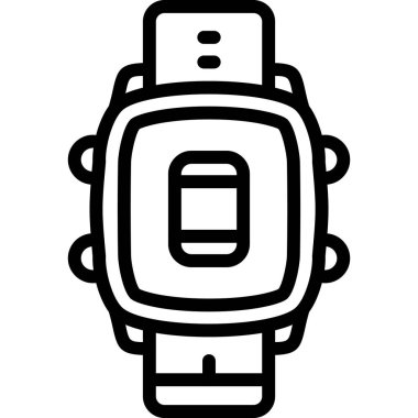 Akıllı saat ikonu. Beyaz arkaplanda izole edilmiş web tasarımı için Akıllı Saat vektör simgesi