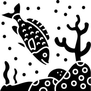 Soyut basit deniz hayvanlarıyla kusursuz desen