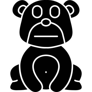 panda. Web simgesi basit illüstrasyon