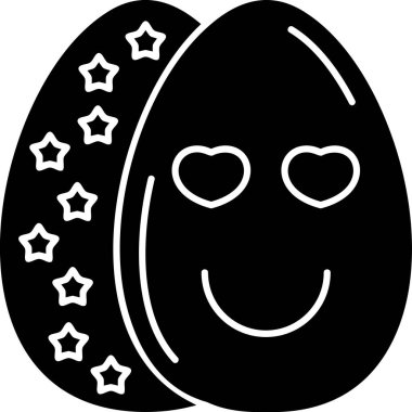 Gülümse mutlu simge katı bir şekilde