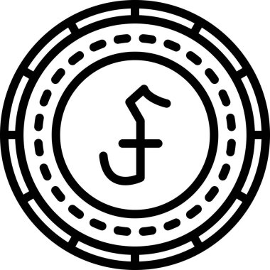 Bozuk para simgesinin vektör illüstrasyonu