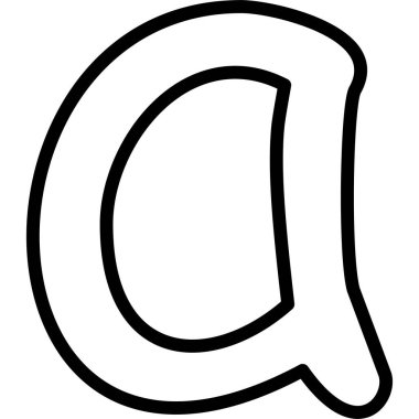 bir simge harfi, vektör çizimi