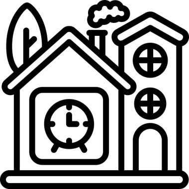 Alarm saati simgesi ana hat biçiminde