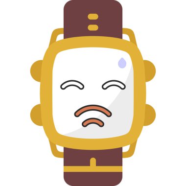 Şirin bir çizgi film robotunun vektör çizimi