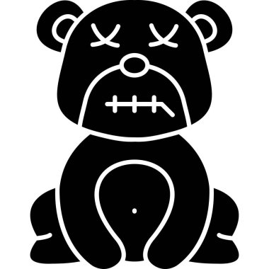 Bebekli ayı oyuncağı, vektör çizimi