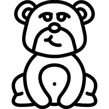 Ayı simgesi vektör illüstrasyonu