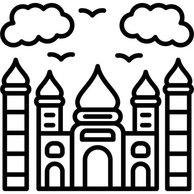 Şehir simgesi. Web simgesi basit illüstrasyon