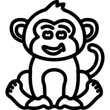 monkey web icon vector illustration