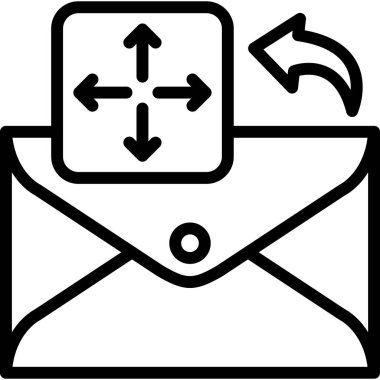 e-posta simgesi ana hat biçiminde