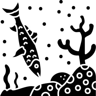 balık ve ahtapot vektör çizimi