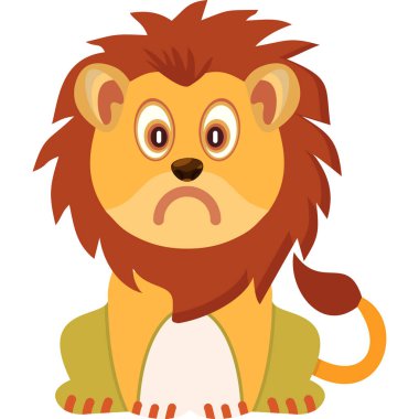 Kızgın yüzlü kızgın aslan.