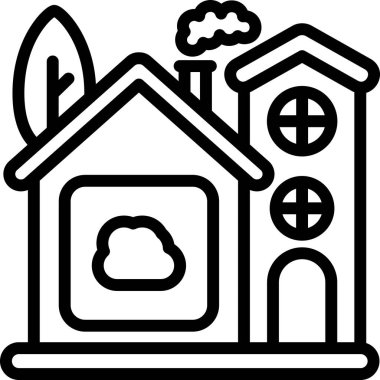 Bina. Web simgesi basit tasarım