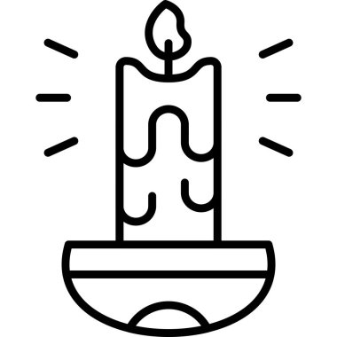 mum alev simgesi taslak biçimi