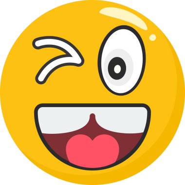 emoji ifade simgesi simgesi doldurulmuş dış hat biçimi