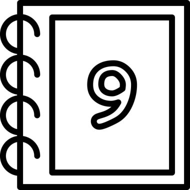 Bir kitap simgesinin vektör illüstrasyonu