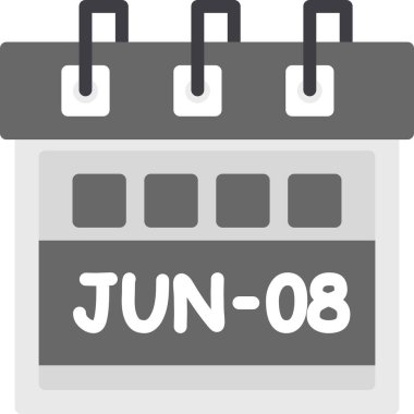 Takvim June Glyph simgesi