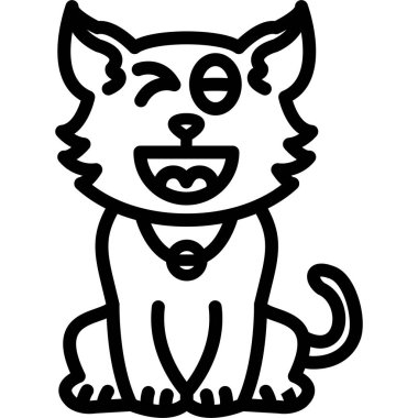 kedi simgesi, vektör illüstrasyonu