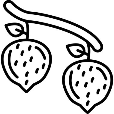 Bir armutun karikatür simgesinin vektör çizimi