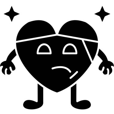 kalp sevgi simgesi, vektör çizim