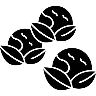 Kahve çekirdeği ikonu. vektör illüstrasyonu