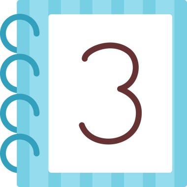 üç numara sekiz ikon vektör tasarımı