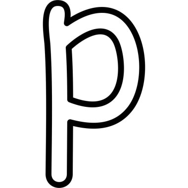 Bir karikatür harfinin vektör çizimi