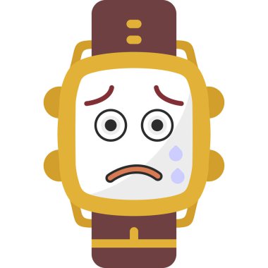 Alarm saat simgesi, düz stil.