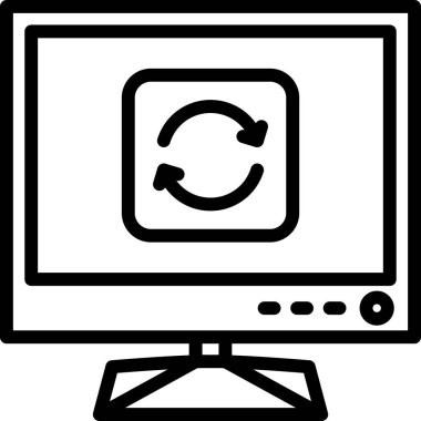 Bilgisayar. Web simgesi vektör illüstrasyonu