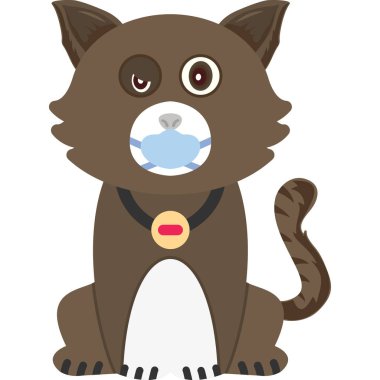 Büyük yakalı bir kedi.