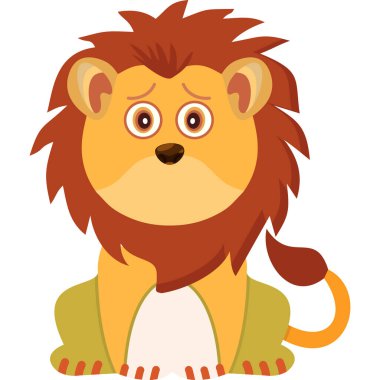 aslan çizgi film çizimi tasarımı