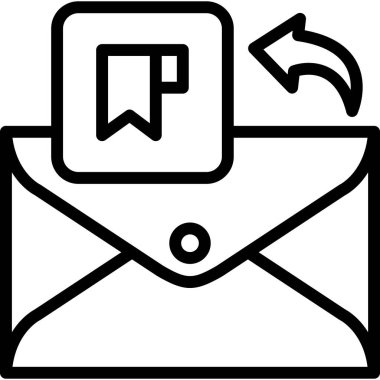 e-posta simgesi ana hat biçiminde