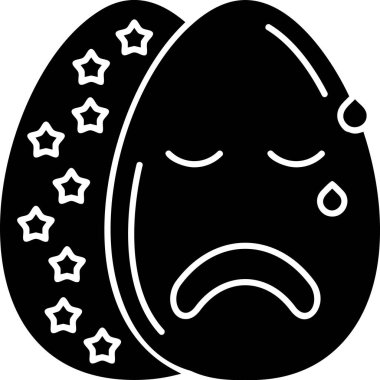 Paskalya yumurtası simgesi, vektör illüstrasyonu