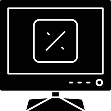 TV simgesi vektör illüstrasyonu