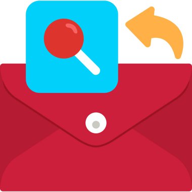 e-posta konumu simgesi düz biçimli