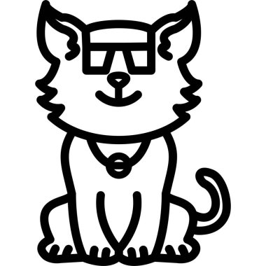 Güneş gözlüklü sevimli kedi.