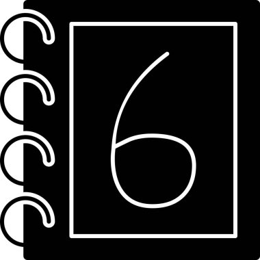 6 numaralı simge vektör illüstrasyonu
