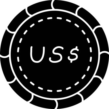 Bozuk para simgesi, basit illüstrasyon