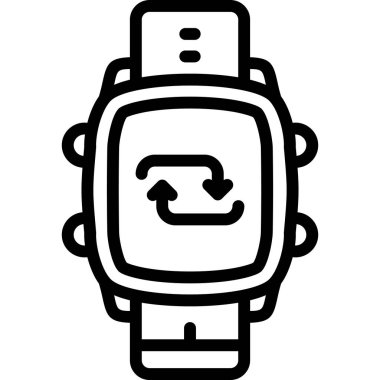 Kol saati simgesi ana hat vektörü. İzle. İzle