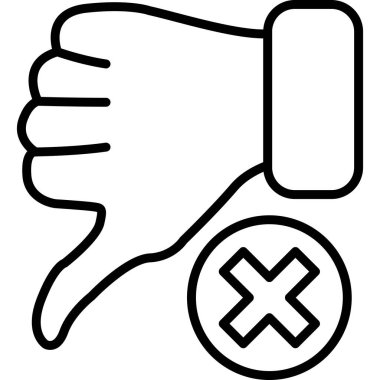 Baş parmak hareketi. Basit tasarım. vektör illüstrasyonu