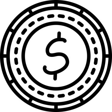 Dolar madeni para simgesi, taslak biçimi