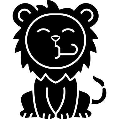 Hayvan kaplanı memelisi simgesi katı biçimde