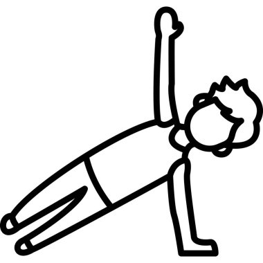 Yoga yapan genç adam.